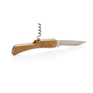 Drewniany, wielofunkcyjny nóż składany, scyzoryk - P414.019
