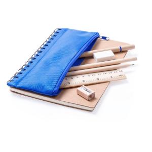 Zestaw szkolny, piórnik, 2 ołówki, długopis, notatnik, linijka, gumka i temperówka - V7870-04