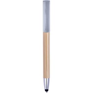 Bambusowy długopis, touch pen, stojak na telefon - V1929-32