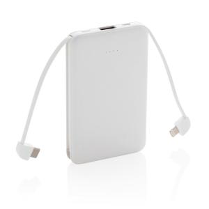 Power bank 5000 mAh, zintegrowany kabel 3 w 1 - P322.083