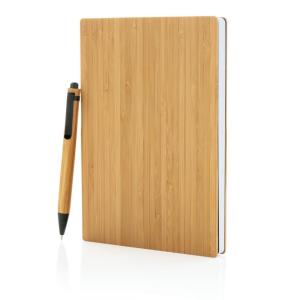 Bambusowy notatnik A5 z bambusowym długopisem - P772.159
