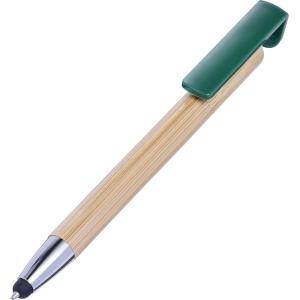 Bambusowy długopis, touch pen, stojak na telefon - V1929-06