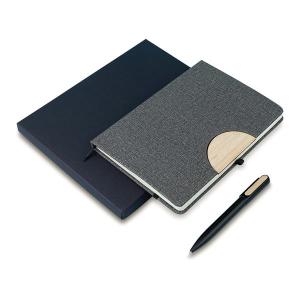 Zestaw notes z długopisem Fold, szary
