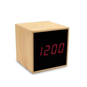 Bambusowy zegar na biurko z alarmem | Katherine - V0193-17
