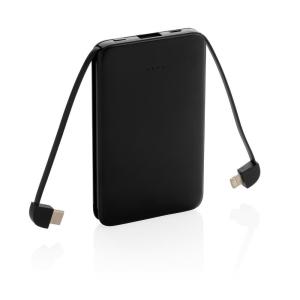 Power bank 5000 mAh, zintegrowany kabel 3 w 1 - P322.081