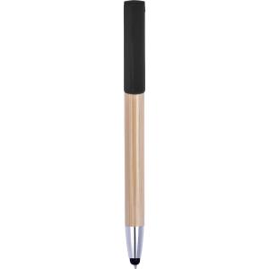 Bambusowy długopis, touch pen, stojak na telefon - V1929-03