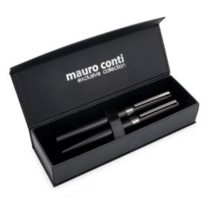 Zestaw piśmienny Mauro Conti, długopis i pióro kulkowe | Wirr - V7238-03