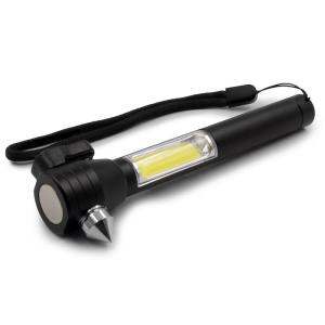 Latarka bezpieczeństwa 1 LED COB, przecinak do pasów, młotek bezpieczeństwa | Flint - V0925-03