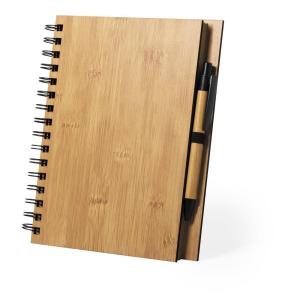 Bambusowy notatnik A5 z długopisem - V0206-16