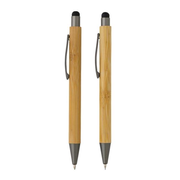 Bambusowy zestaw piśmienny, długopis i ołówek - P611.109-1464400