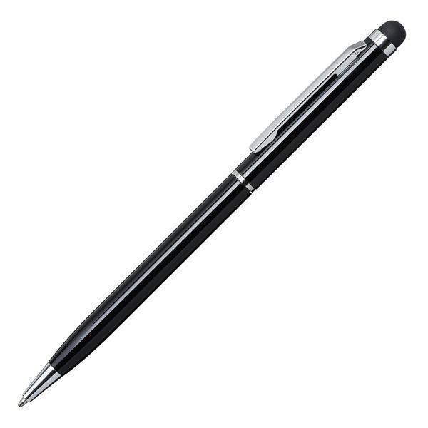 Długopis aluminiowy Touch Tip, czarny-1635871