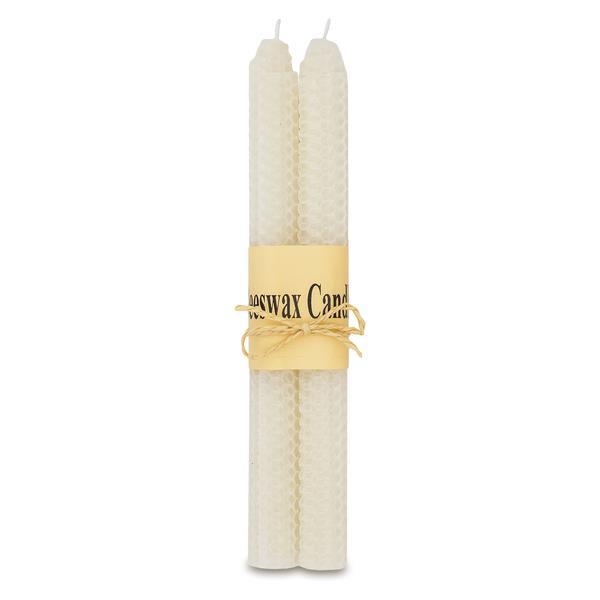 Zestaw 2 długich świec z wosku pszczelego Biella, biały-1639505