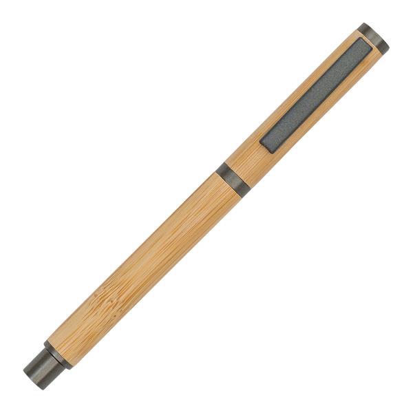 Bambusowy długopis w pudełku Machino, beżowy-1639479