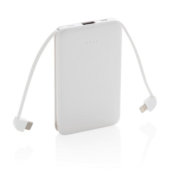 Power bank 5000 mAh, zintegrowany kabel 3 w 1 - P322.083-1480270