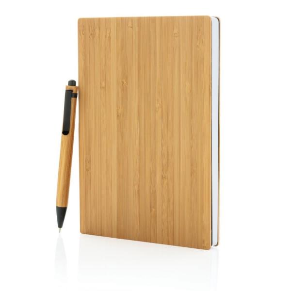 Bambusowy notatnik A5 z bambusowym długopisem - P772.159-1454471
