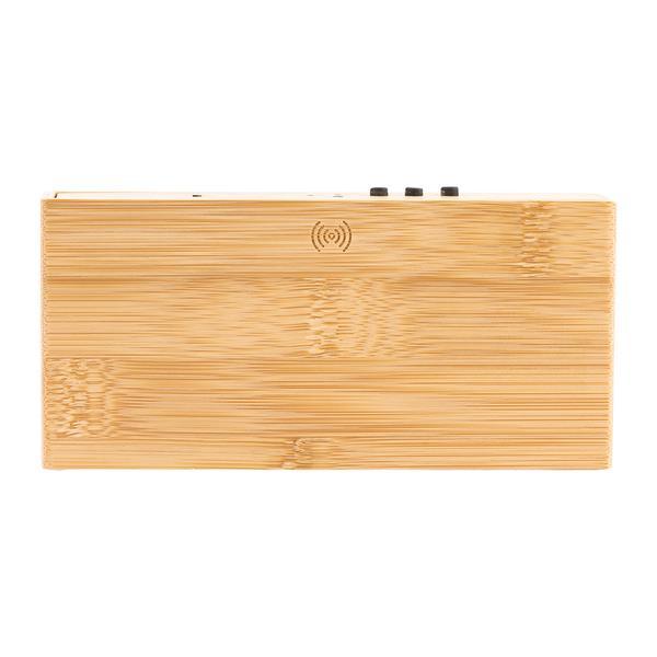 Ładowarka indukcyjna z zegarem i termometrem Conti, brązowy-1639584