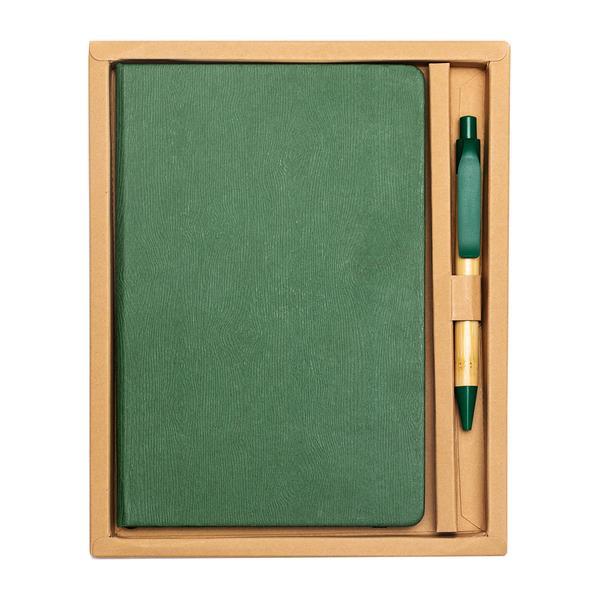 Zestaw upominkowy notes z długopisem Forest, zielony-1639456