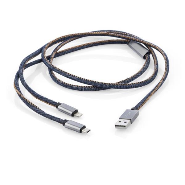 Kabel USB 2 w 1 JEANS-1565328