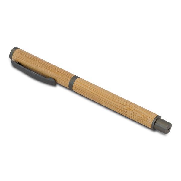 Bambusowy długopis w pudełku Machino, beżowy-1639478