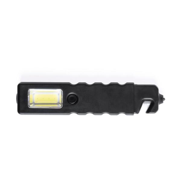 Latarka bezpieczeństwa 4 COB i 1 LED, przecinak do pasów, młotek bezpieczeństwa - V9727-03-1477437