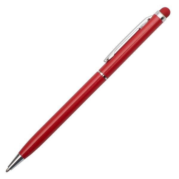 Długopis aluminiowy Touch Tip, ciemnoczerwony-1635880