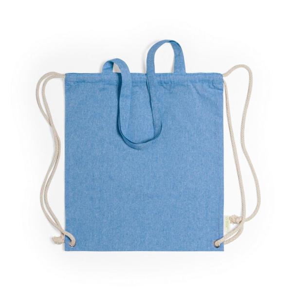 Worek ze sznurkiem i torba na zakupy z bawełny z recyklingu, 2 w 1 - V6792-11-1484462