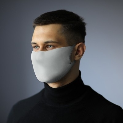 Maska maseczka wielokrotnego użytku z miejscem na filtr i jonami srebra