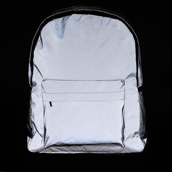 Plecak odblaskowy na laptop Antar, srebrny-1639806