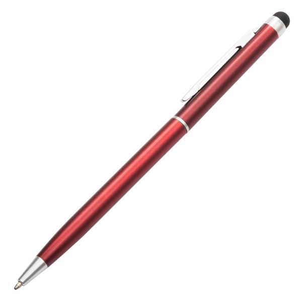Długopis aluminiowy Touch Tip, czerwony-1635859